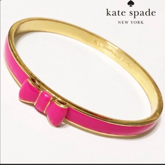 kate spade Jewelry Nwt Kate Spade Take A Bow Pink Bow Bangle Poshmark